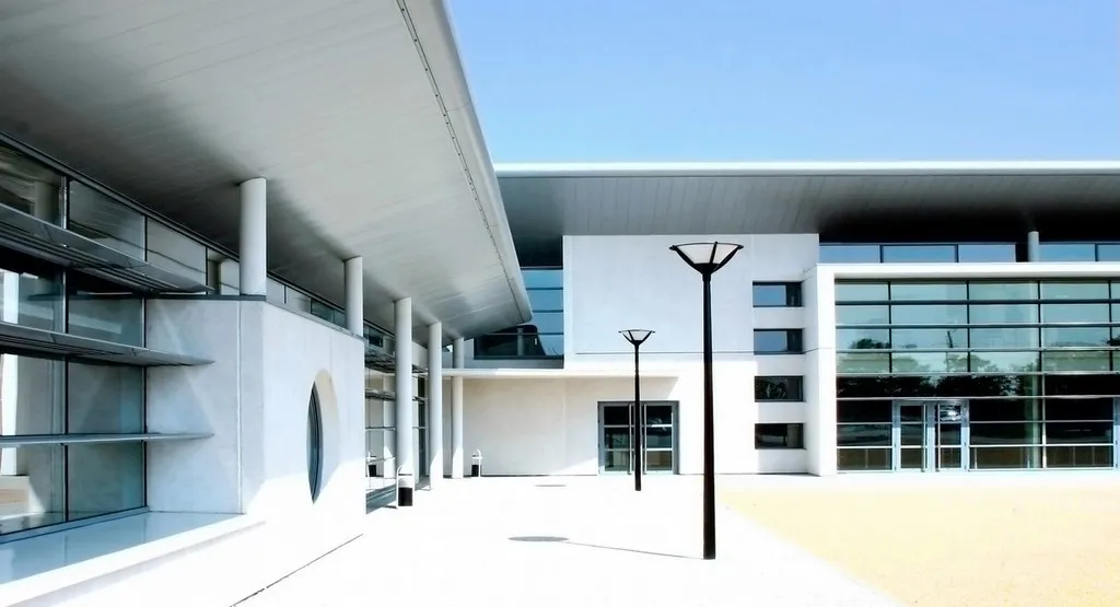 gendarmerie Mably, photo au sol cour centrale.